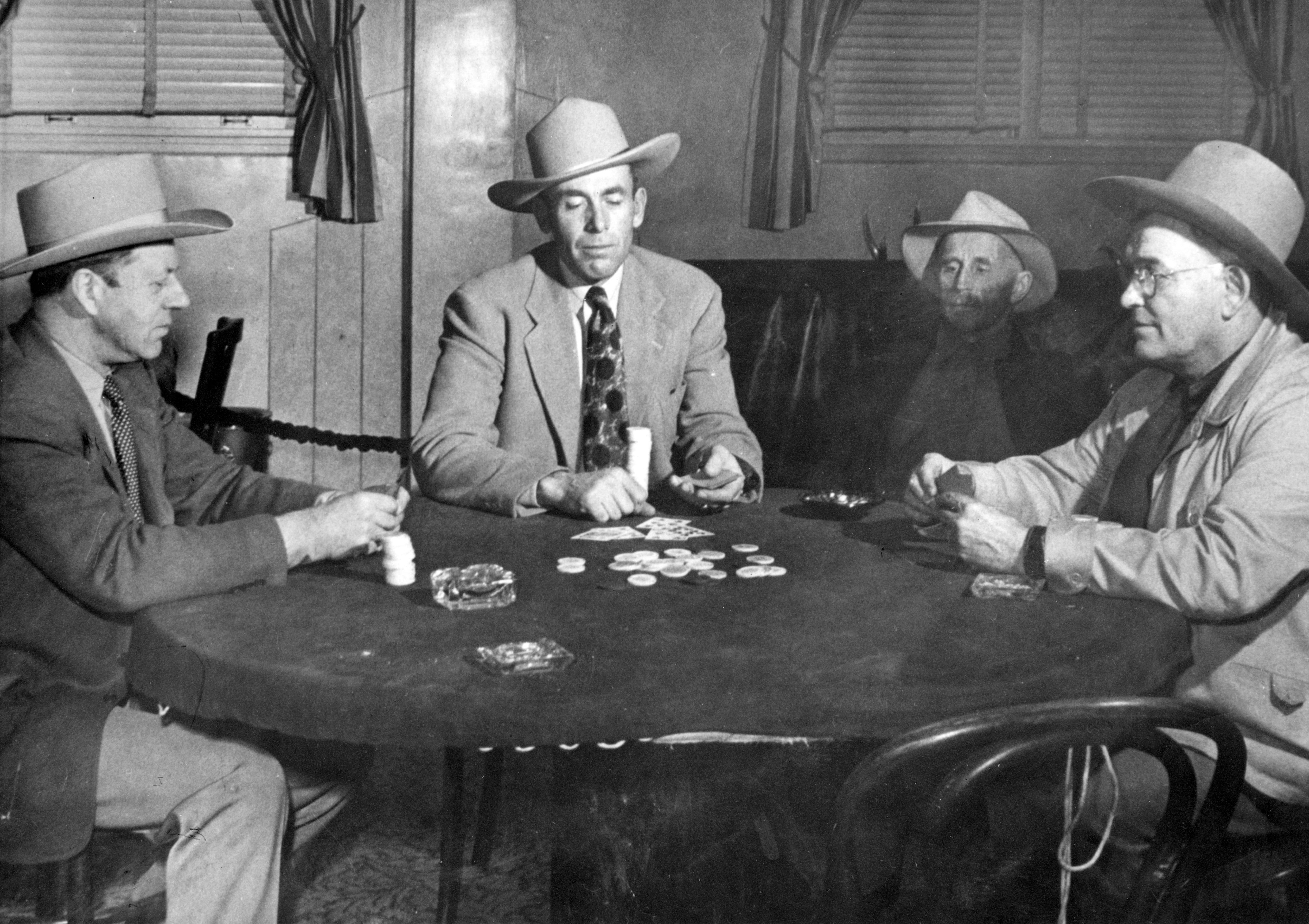 Historical Image of Gambling at The Wort Hotel, a member of Historic Hotels of America since 2002, located in Jackson Hole, Wyoming